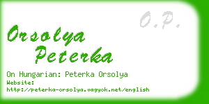 orsolya peterka business card